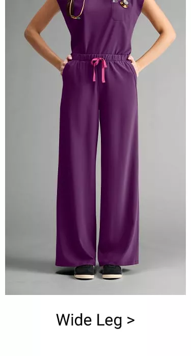 Wide Leg Scrub Pants