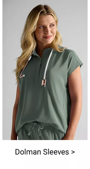 Women&rsquo;s Dolman Sleeve Scrub Tops 