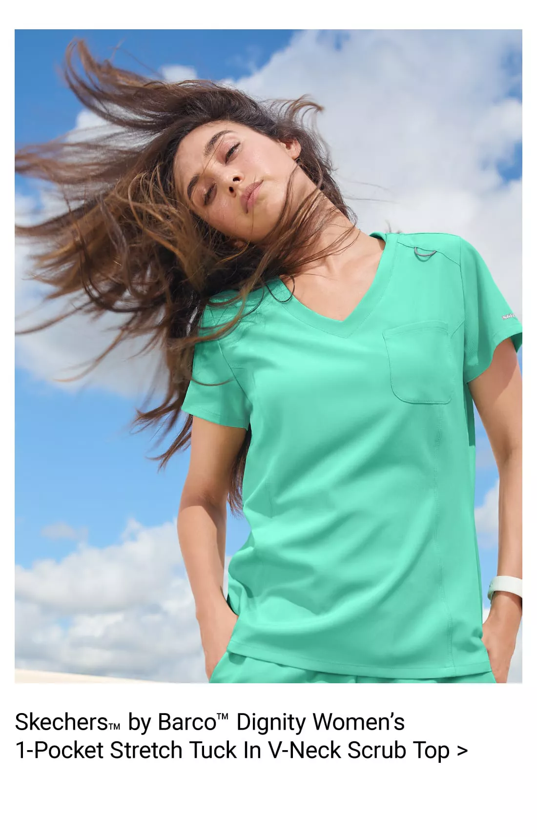Skechers by Barco Dignity Women&rsquo;s 1-Pocket Scrub Top
