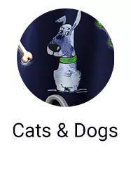 Cats and Dogs Print Scrubs