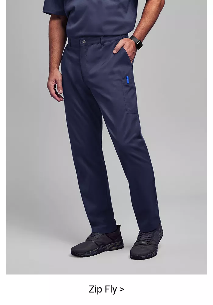 Men's Zip Front Scrub Pants