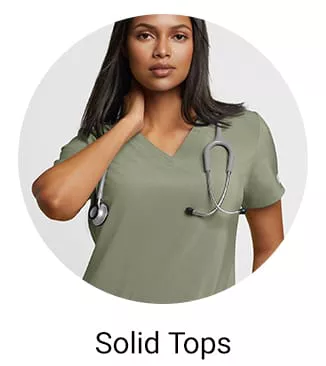 Women&rsquo;s Solid Scrub Tops 
