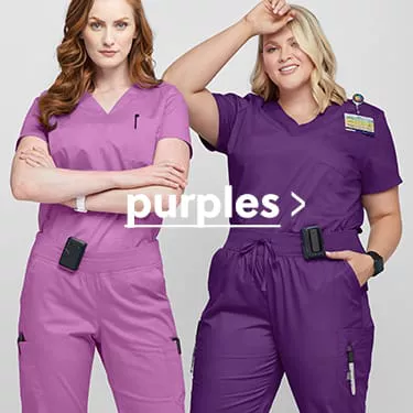 Purple Color Family Scrubs
