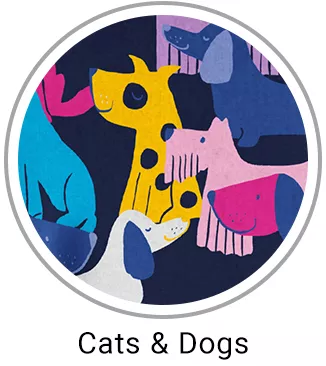 Cats and Dogs Print Scrubs