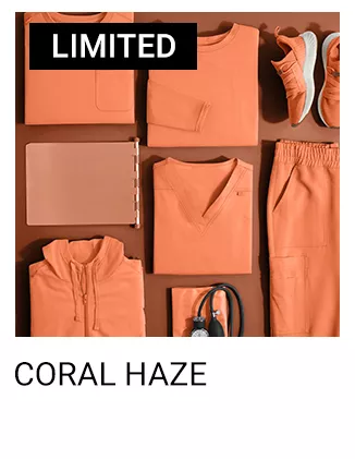 Coral Haze Orange Color Scrubs 