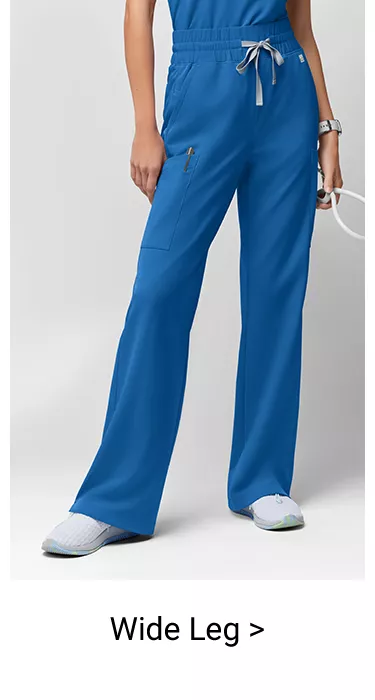 Wide Leg Scrub Pants