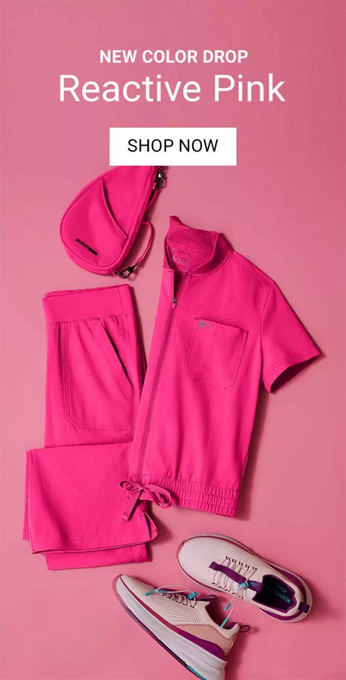 Reactive Pink Color Scrubs