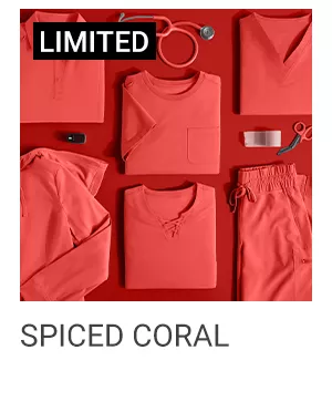 Spiced Coral Orange Color Scrubs