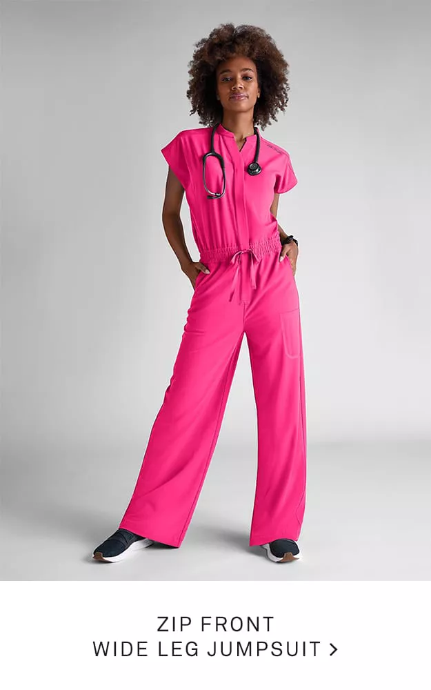 Zip Front Wide Leg Jumpsuit 