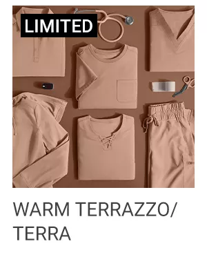 Warm Terrazzo/Terra Scrubs