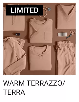 Warm Terrazzo/Terra Scrubs