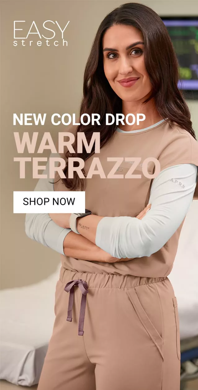 Warm Terrazo Color Scrubs
