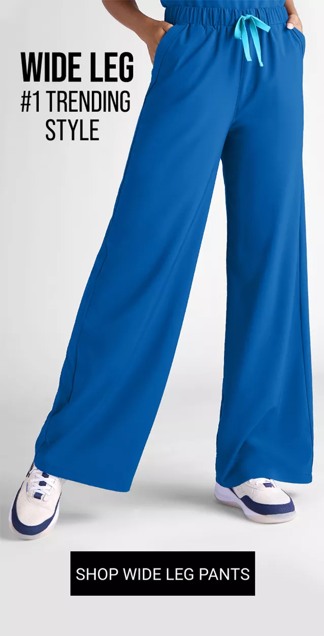 Wide Leg Scrub Pants