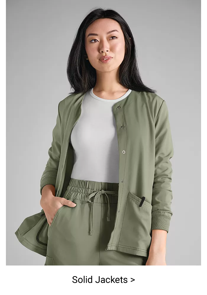 Women&rsquo;s Solids Scrub Jackets 