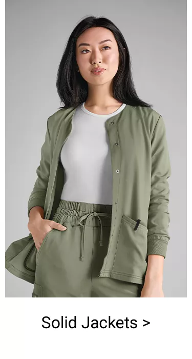 Women&rsquo;s Solids Scrub Jackets 