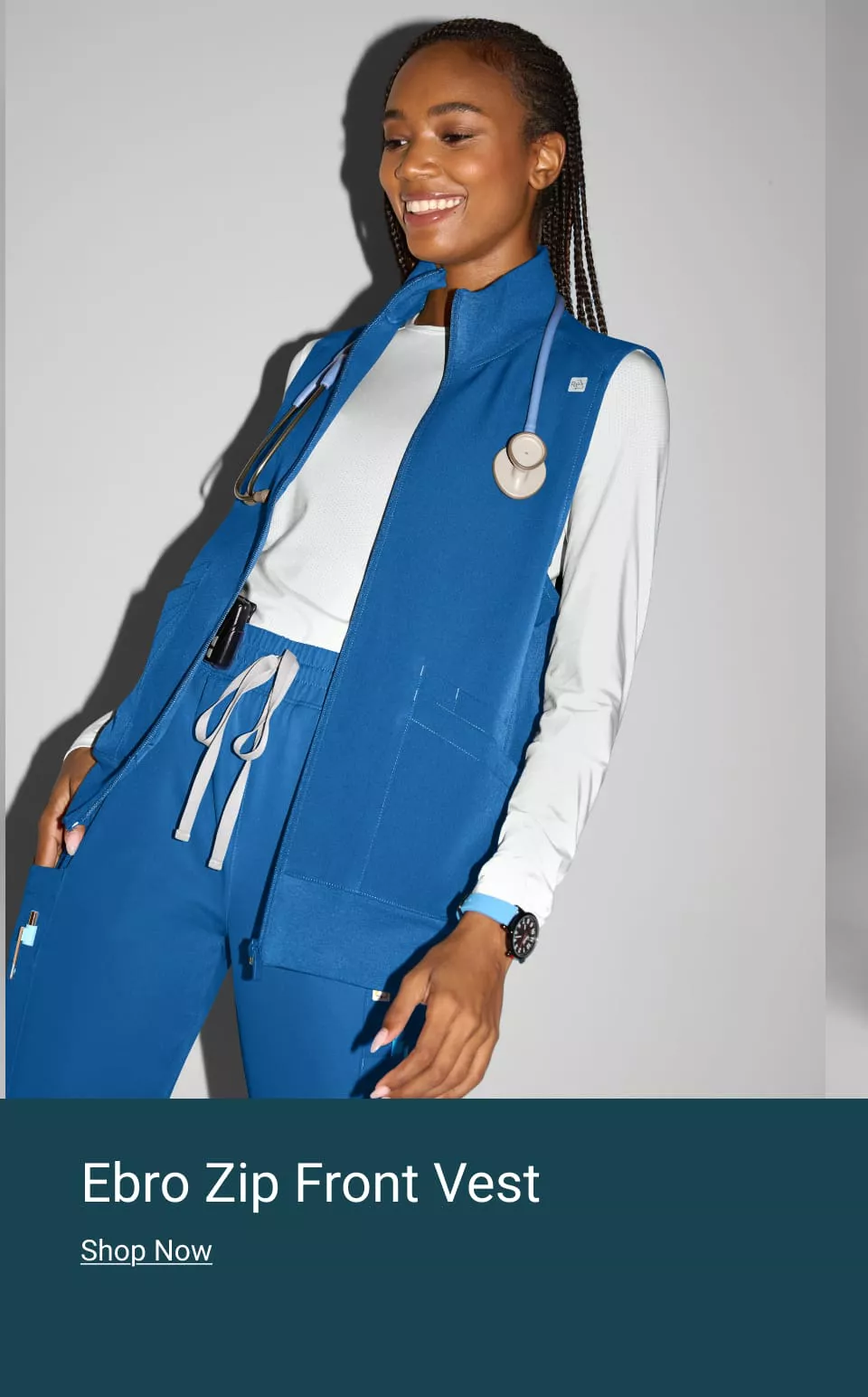 Ebro Zip Front Scrub Vest