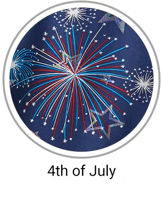 4th of July Print Scrubs