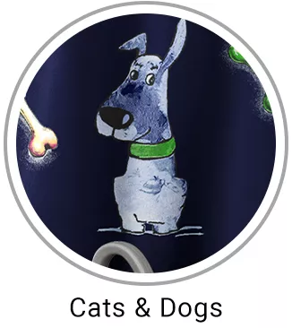 Cats and Dogs Print Scrubs