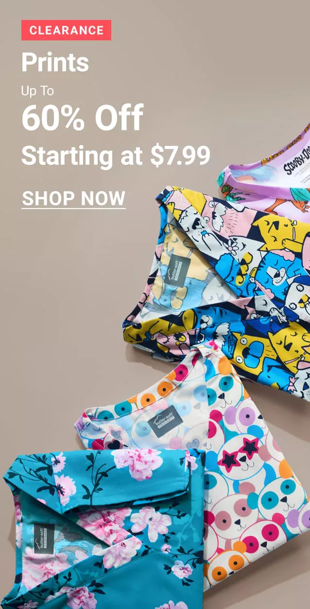 Semi-Annual Clearance Print Scrubs on Sale