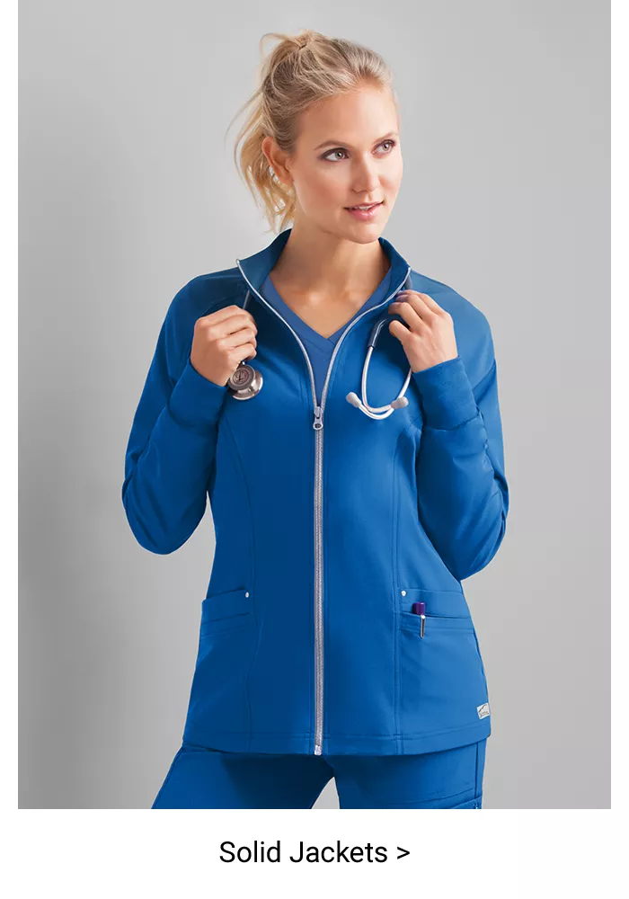 Women&rsquo;s Solids Scrub Jackets 