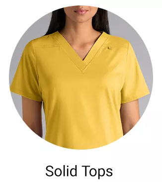 Solid Clearance Scrub Tops 