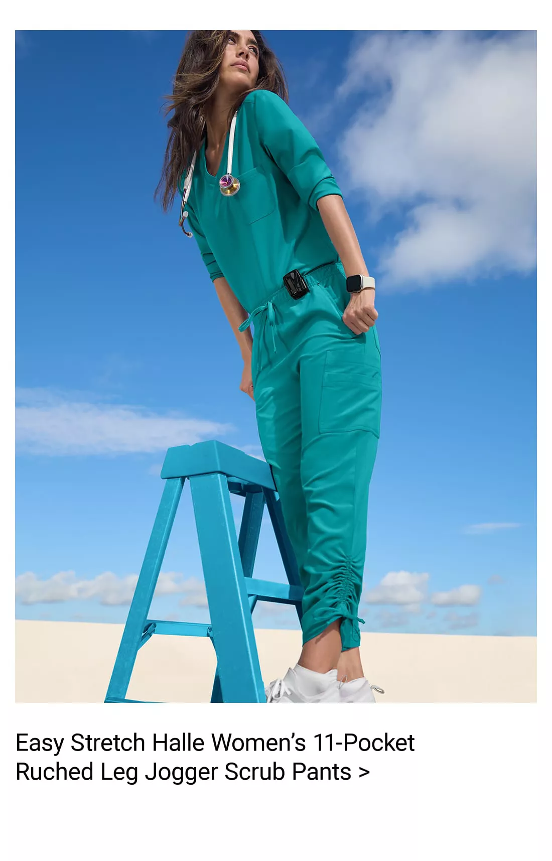 Easy Stretch Halle 11-Pocket Jogger Scrubs