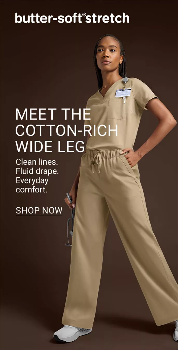 Butter-Soft Stretch Wide Leg Scrubs