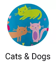 Cats and Dogs Print Scrubs