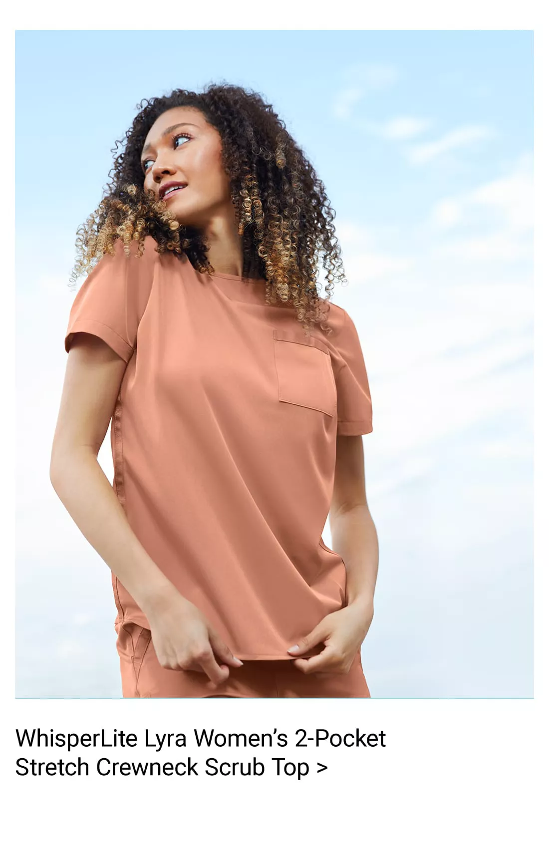 WhisperLite Lyra 2-Pocket Scrub Top
