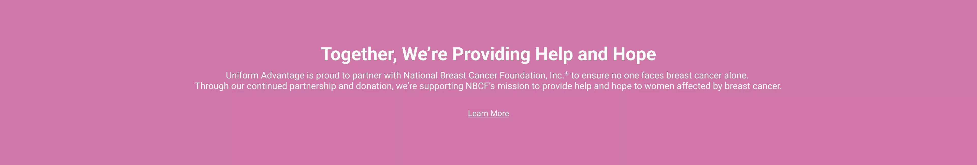 Nation Breast Cancer Foundation Partnership Learn More