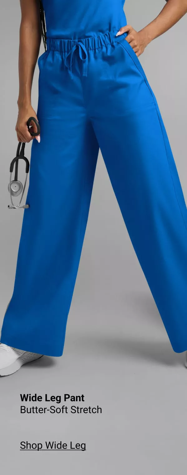 Shop Wide Leg Scrub Pants