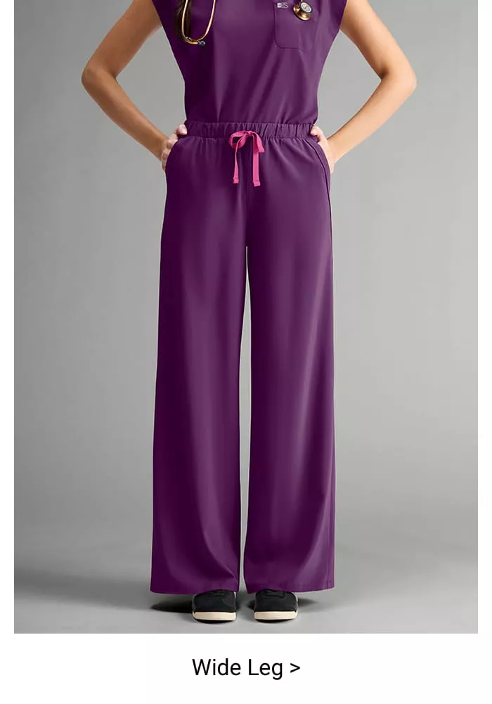 Wide Leg Scrub Pants