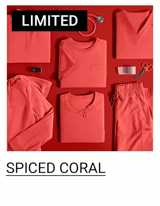 Spiced Coral Orange Color Scrubs