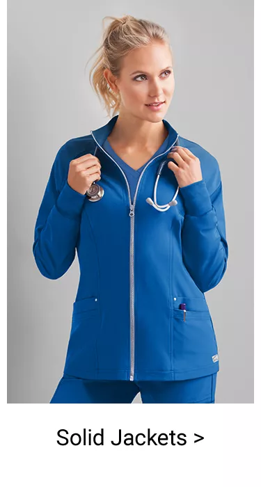 Women&rsquo;s Solids Scrub Jackets 