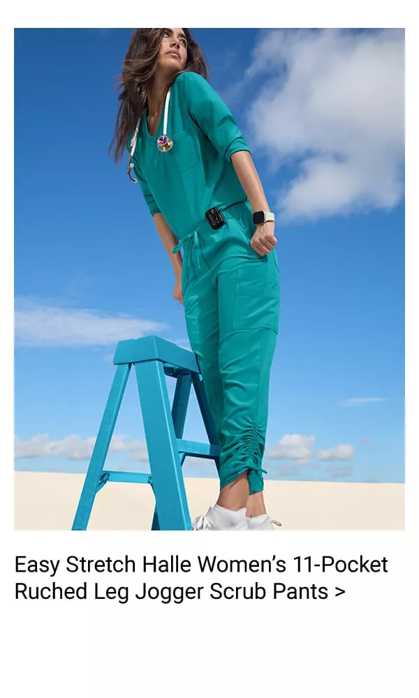 Easy Stretch Halle 11-Pocket Jogger Scrubs