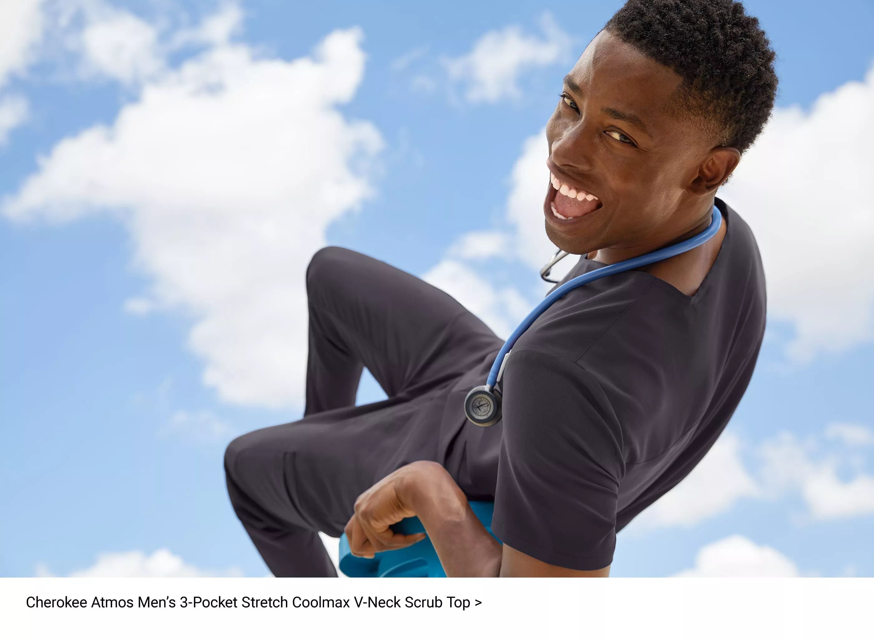 Cherokee Atmos 3-Pocket Men&rsquo;s Scrub Top