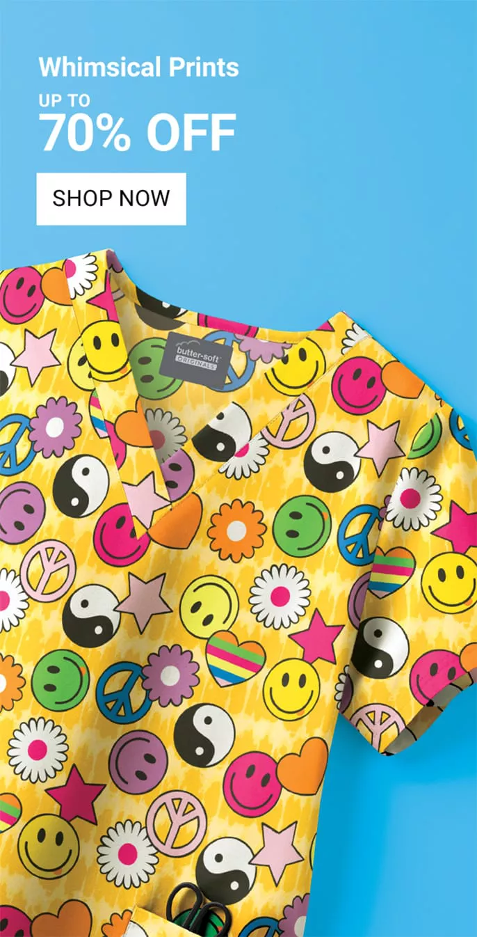 Whimsical Print Scrubs on Sale