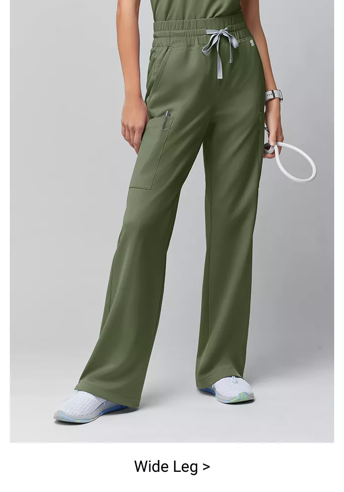 Wide Leg Scrub Pants