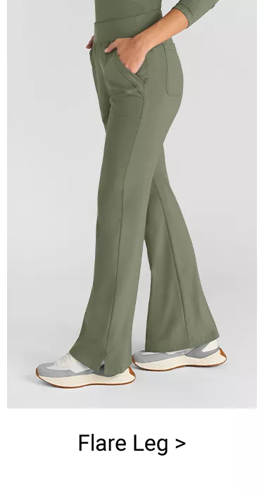 Flare Leg Scrub Pants 