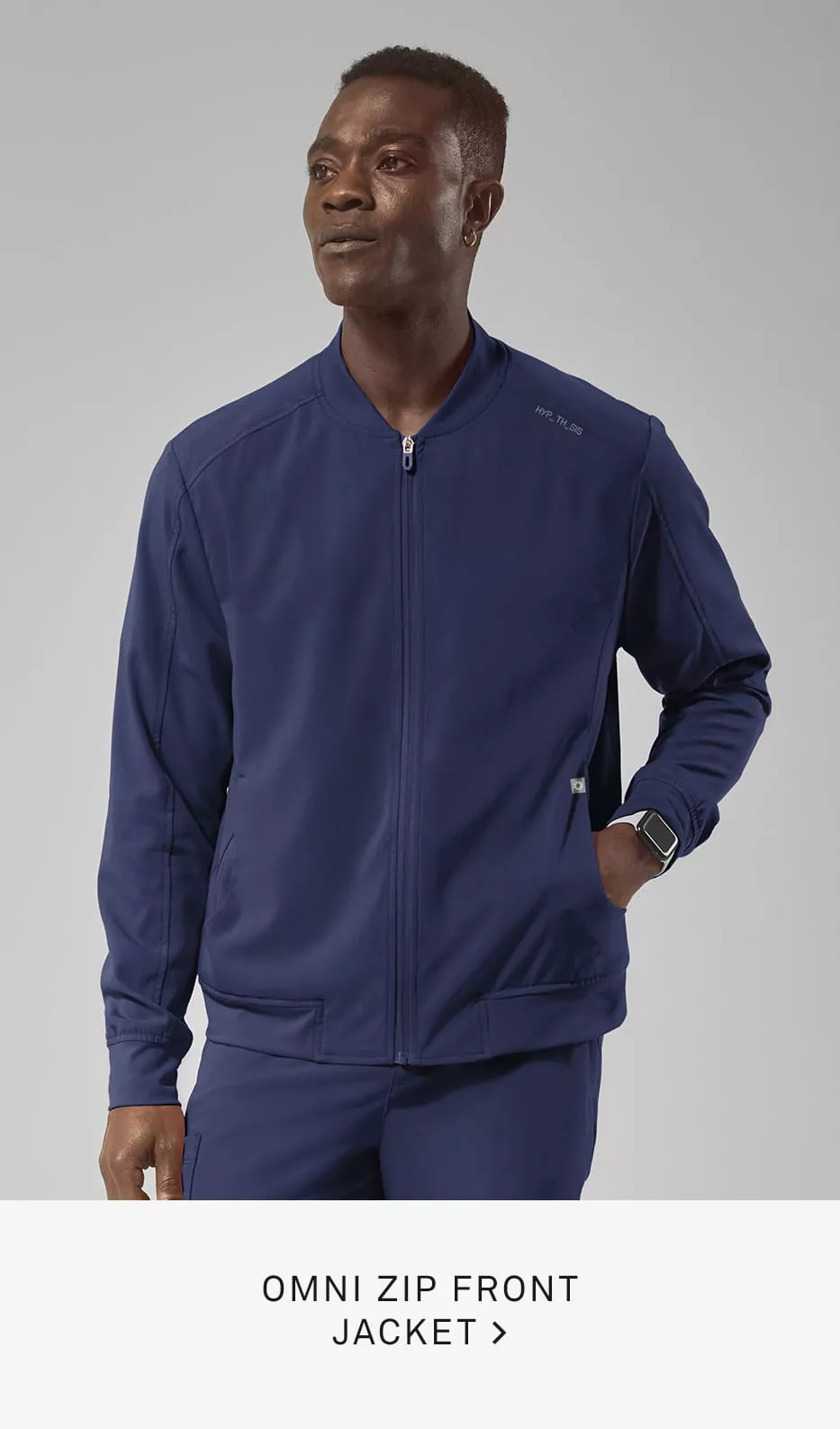 Omni Zip Front Scrub Jacket 