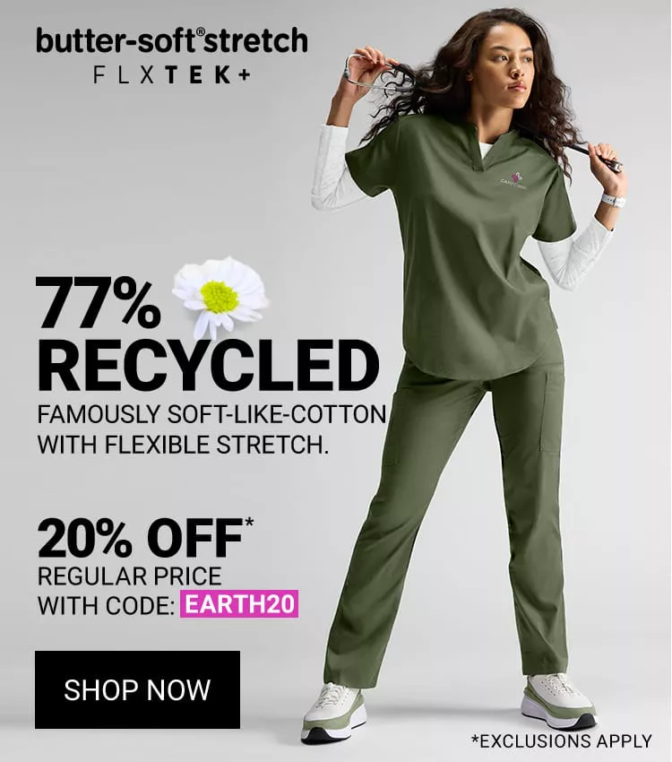 Butter-Soft Stretch Scrubs featuring FLXTEK+