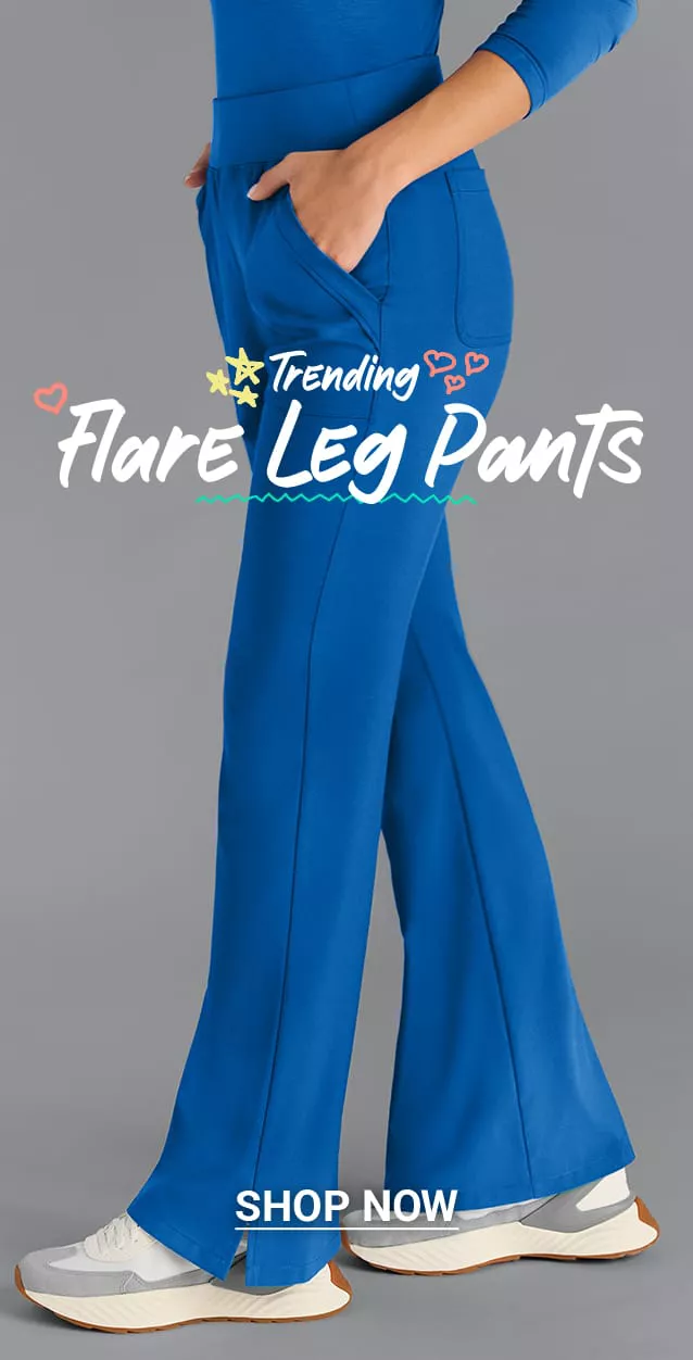 Flare Leg Scrub Pants