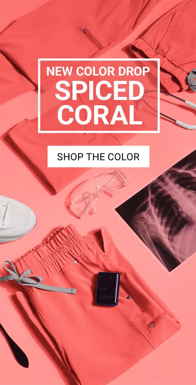 Shop Spiced Coral Color Scrubs