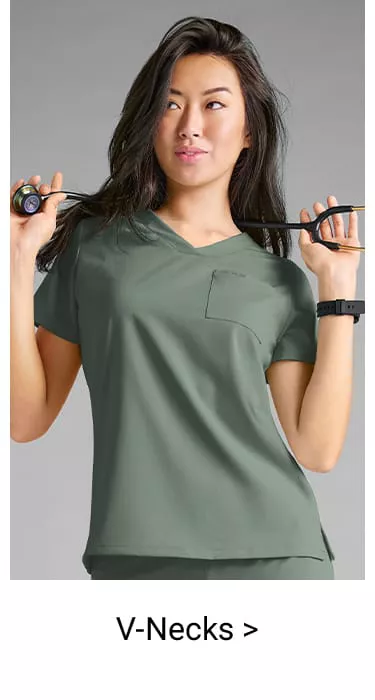 Women&rsquo;s V-Neck Scrub Tops 