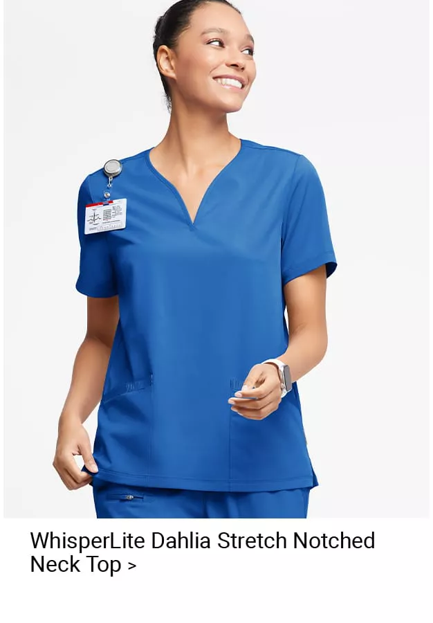 WhisperLite Dahlia Scrub Top 