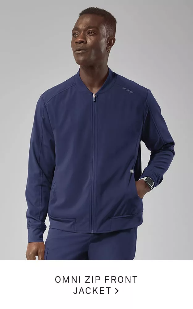 Omni Zip Front Scrub Jacket 