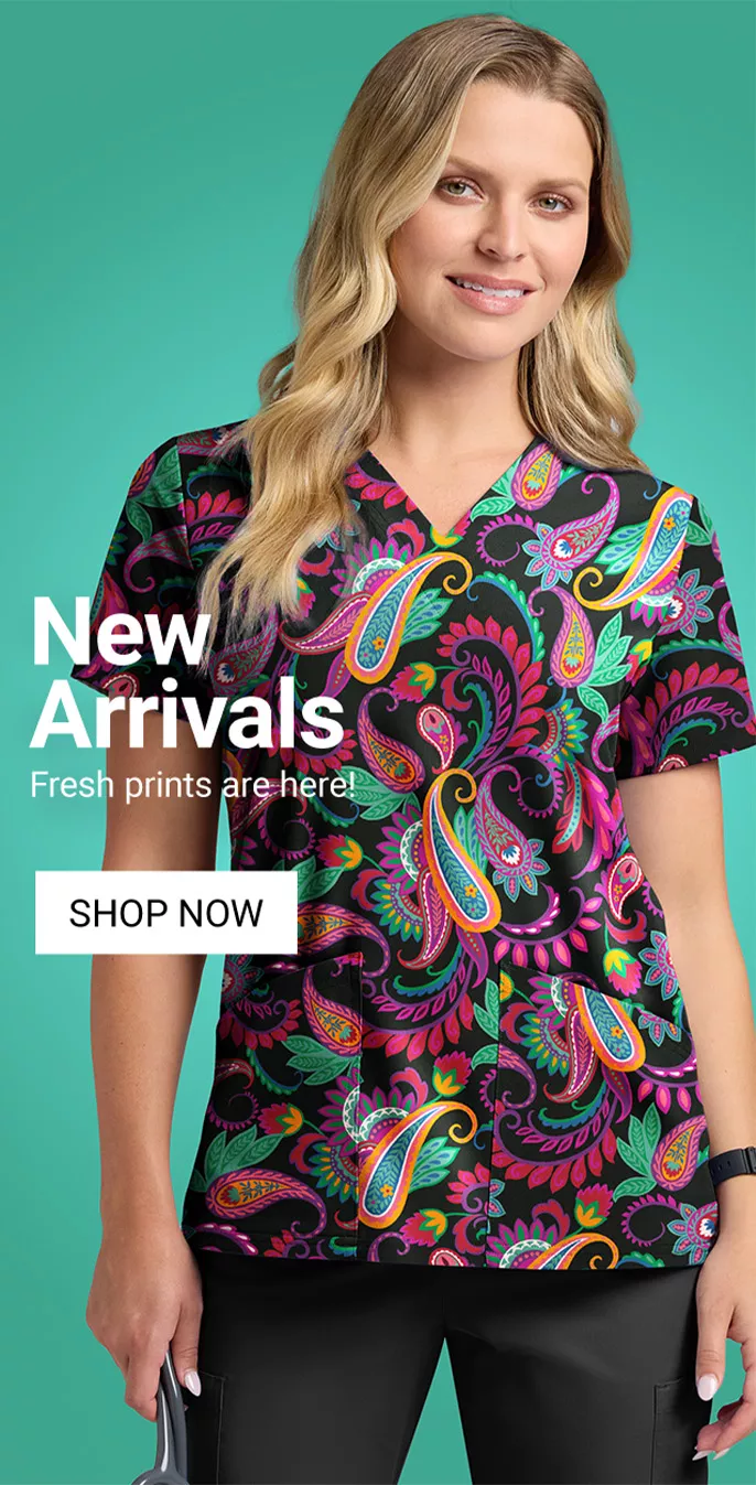 Floral Print Scrubs on Sale