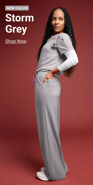 Easy Stretch Scrubs in Storm Grey