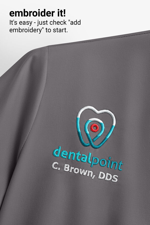 Carhartt Cross-Flex Force Women's 3-Pocket STRETCH Knit Panel Scrub Top - Pewter - 5