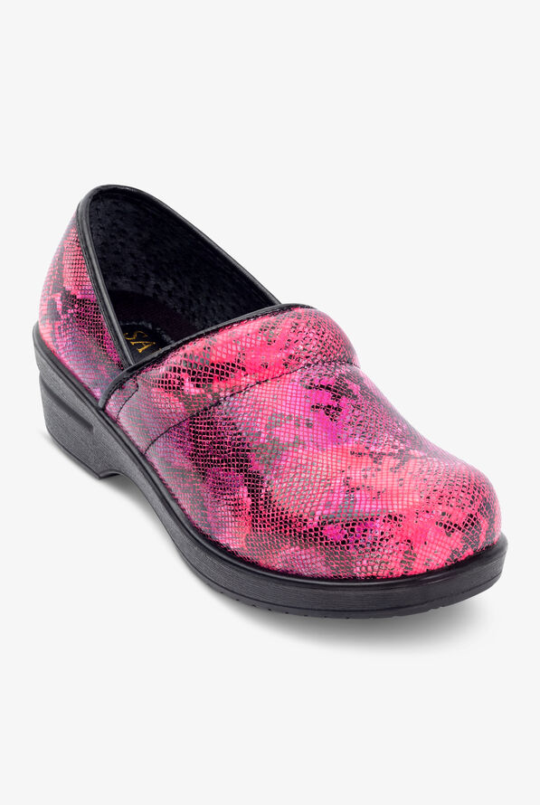 Savvy Women's Brandy Pink Serpent Nursing Clogs - null - 5